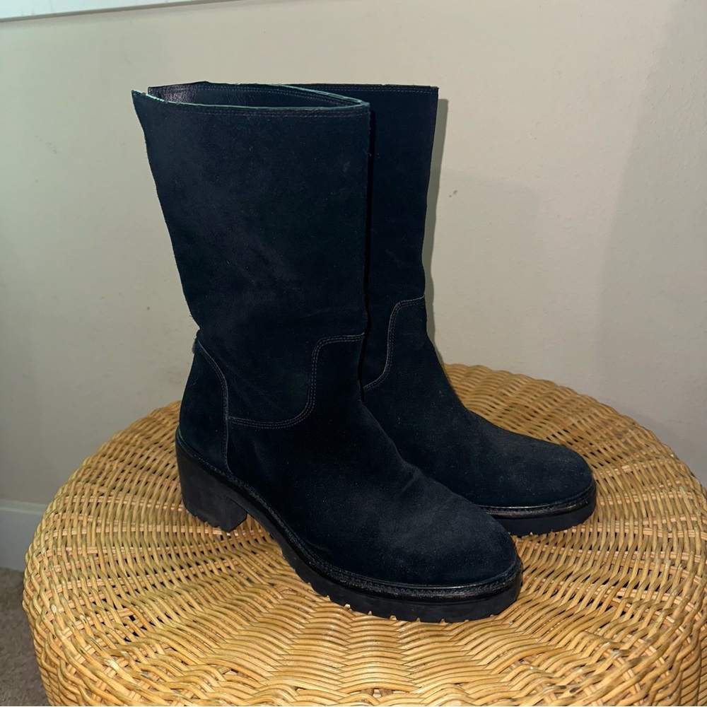 Michael Kors Black Leather Suede Calf Boots | size 8.5 women’s